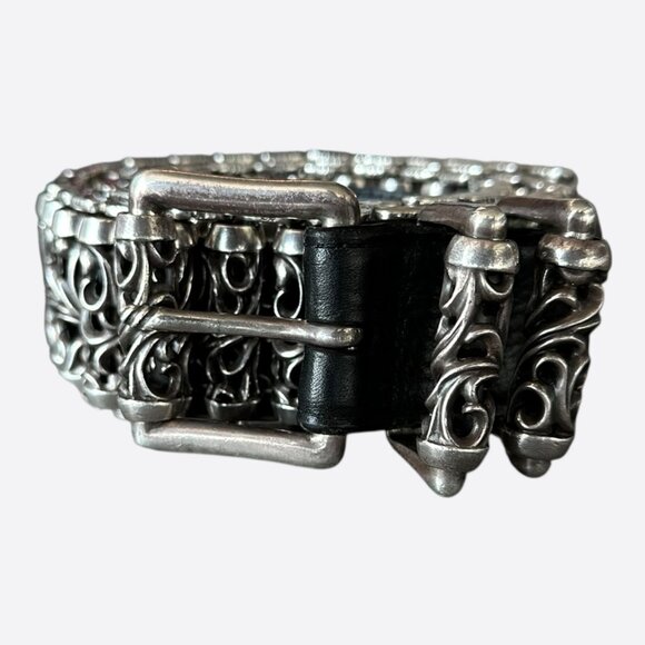 Chrome Hearts Black & Silver Full Celtic Roller Belt - Picture 1 of 6